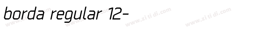 borda regular 12字体转换
